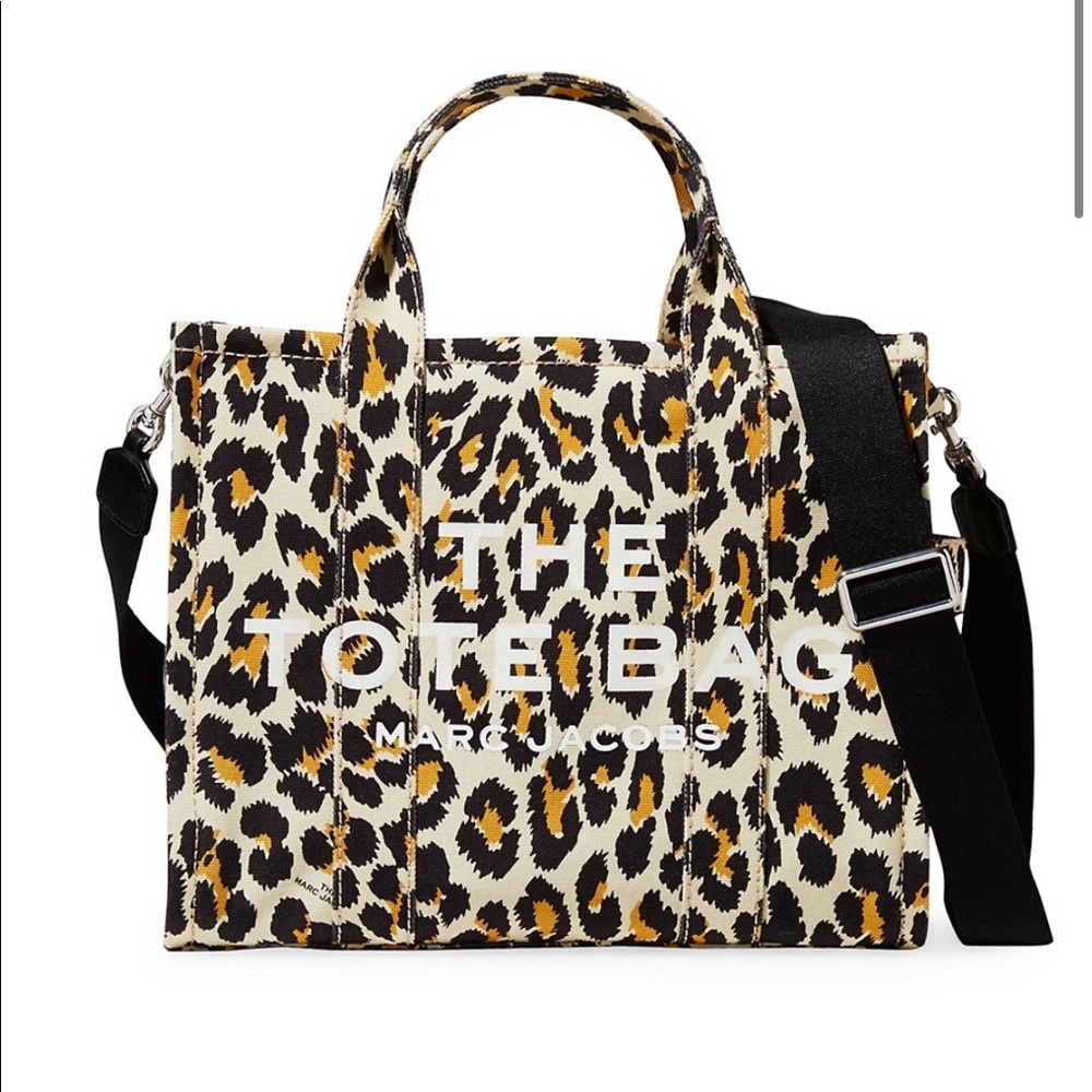 Marc Jacobs Small Traveler Leopard Print Canvas Tote Bag
